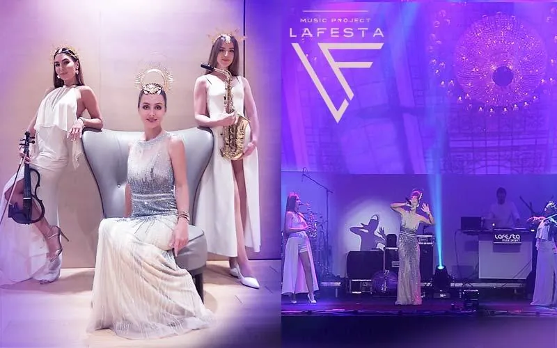 Contemporary opera and classical crossover. Book an opera show (pop opera and modern opera). Crossover artists (Lafesta, Olga Rossi and orchestra): jazz-lounge opera, electro opera