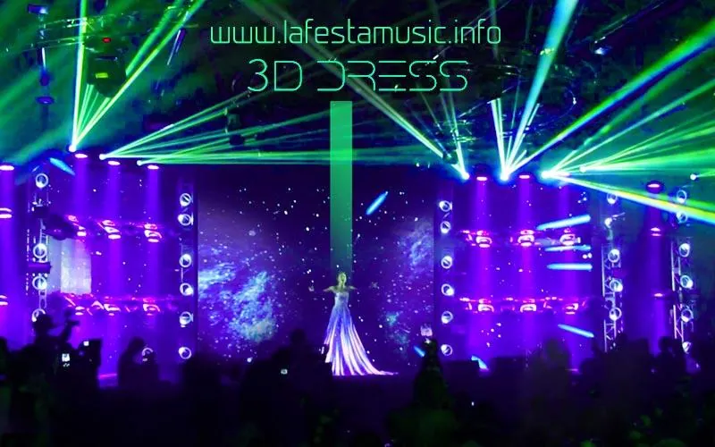 VG шоу, заказать 3Д маппинг шоу (3D шоу), заказать маппинг шоу на 3д платье Киев, 3Д проекционное шоу, 3Д мапинг артист и певица в видео платье