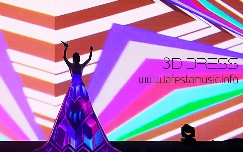 VG шоу, замовити 3Д мапінг шоу (3D шоу), замовити маппінг шоу на 3д сукню Київ, 3Д проекційне шоу, 3Д мапінг артист та співачка у відео сукні