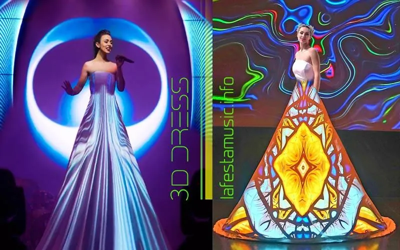 VG шоу, заказать 3Д маппинг шоу (3D шоу), заказать маппинг шоу на 3д платье Киев, 3Д проекционное шоу, 3Д мапинг артист и певица в видео платье
