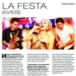 Article & interview in DJam magazine about LAFESTA music project, information about live music for event, party, wedding