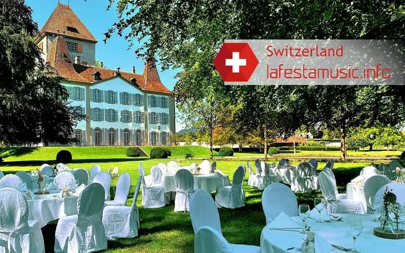 Castle wedding at Hunigen Castle, Switzerland (ideas, tips, prices). Rent Hunigen Castle for a Swiss wedding. Organization of a wedding reception and party at Hunigen Castle in Switzerland