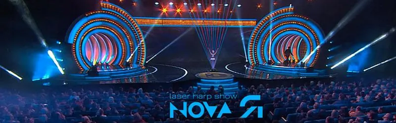 Лазерна арфа новаЯ і лазерне шоу novaЯ. DJ з лазерною арфою і лазерна дівчина. Змовити оригінальне лазерне шоу в Києві на корпоратив і лазерне шоу на весілля