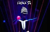 novaYA laser harp show and electric harp Milan and Monaco. Booking the laser show and the original artist in Zurich. Best laser harp show and neon show Switzerland